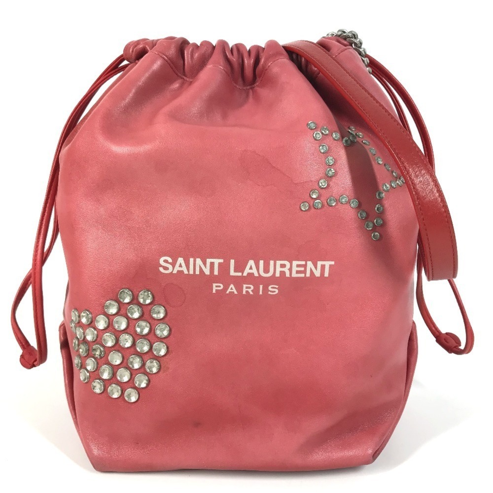 Yves Saint Laurent SAINT LAURENT PARIS 538448 Teddy Studded Logo Heart Star C...